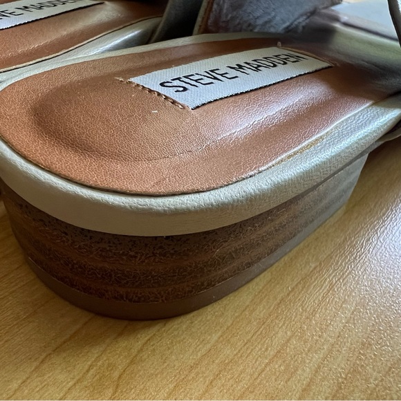 Women’s Grey 7.5 Steve Madden Trope Sandals - Picture 3 of 7